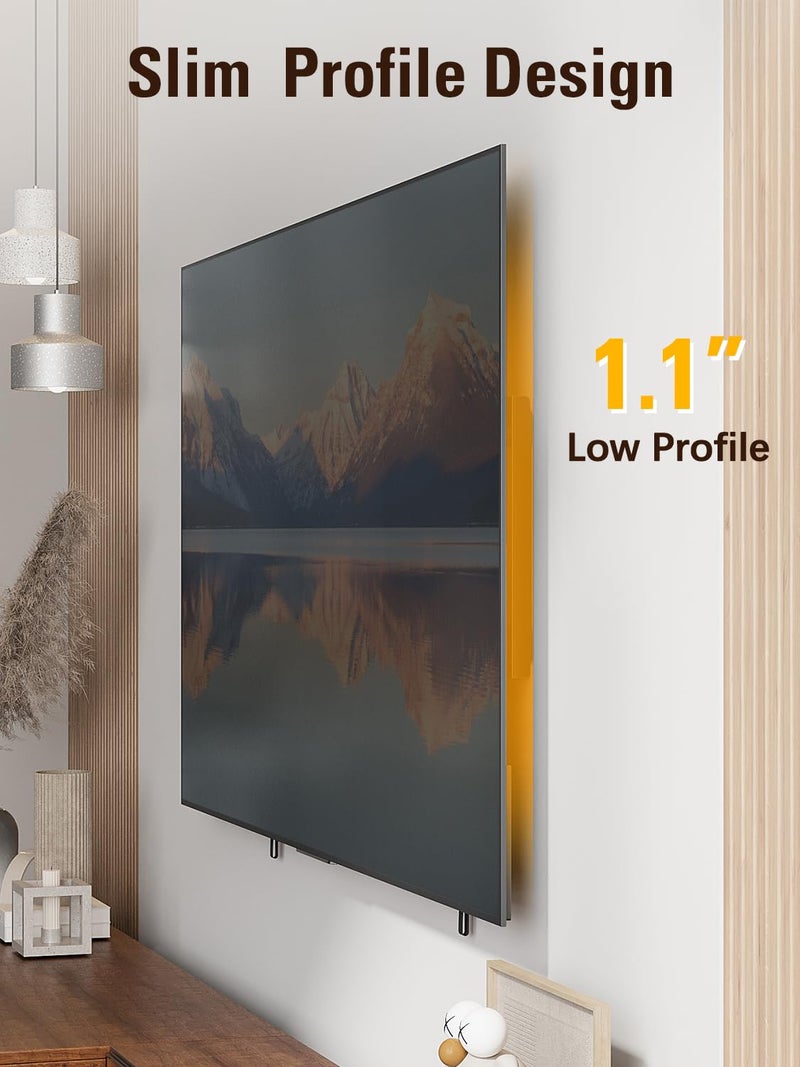 Mounting Dream Fixed TV Wall Mount, Low Profile Wall Mount Bracket for Most 42-90 Inch Television, Flush TVs Mount for Space Saving, Fits 16", 24", 32" Studs, Max VESA 800x400mm and 132lbs MD2361-32 - Image 2