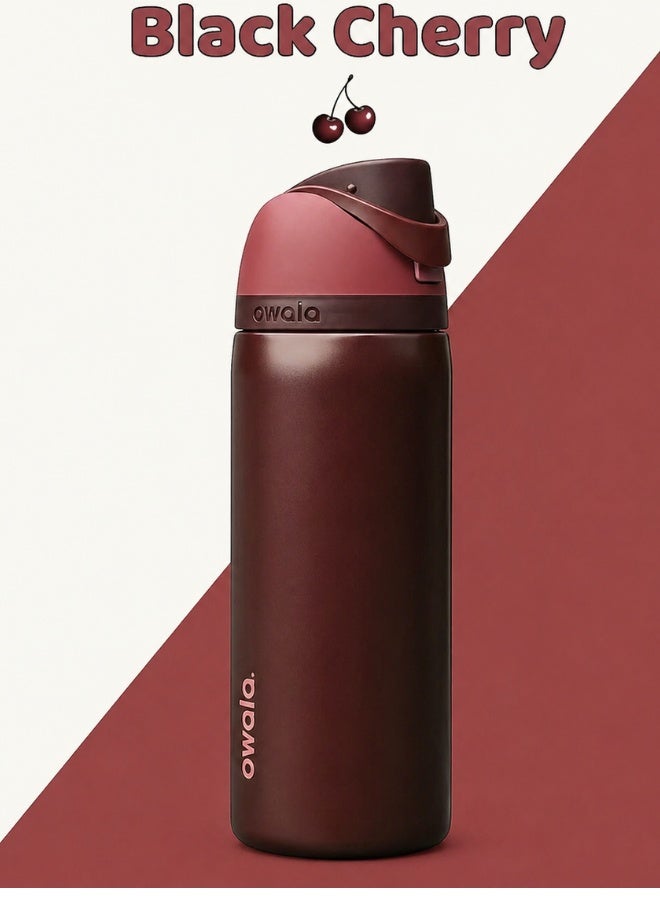 Owala 32 OZ. 945 ML Owala Stainless Steel Water Bottle, Black Cherry - Image 1