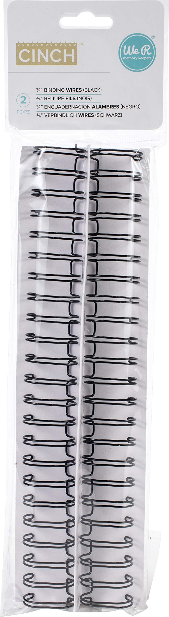 We R Memory Keepers Cinch Book Binding Wire (0.75-Inch, Black (2 Pack)) - Image 1