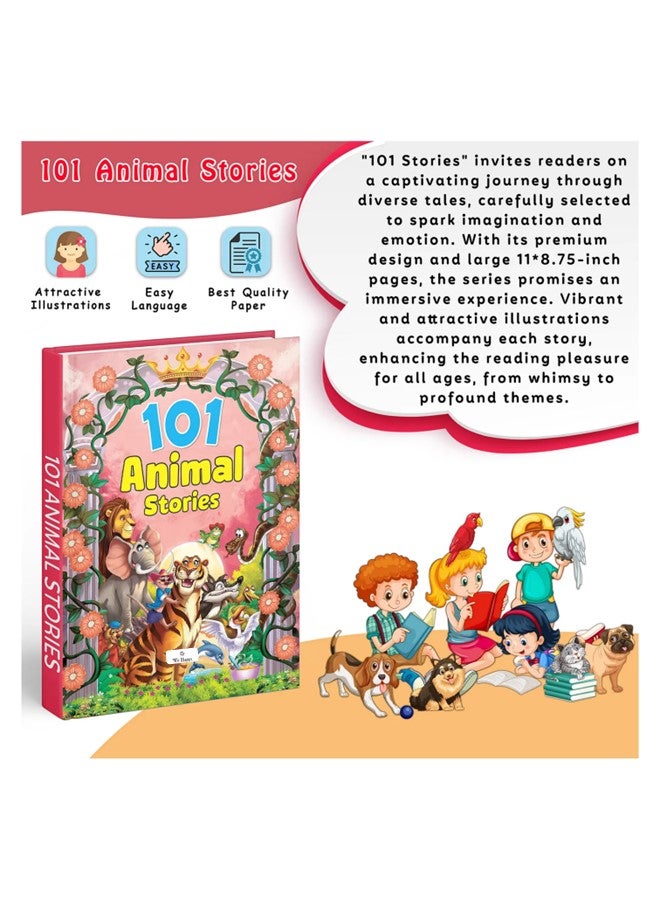 We Happy 101 Animal Stories for Kids, Padded Hardcover Story Book with Educational Tales, Moral Lessons and Colorful Illustrations – Perfect for Gifting, Bedtime and Classroom Reading - Image 2
