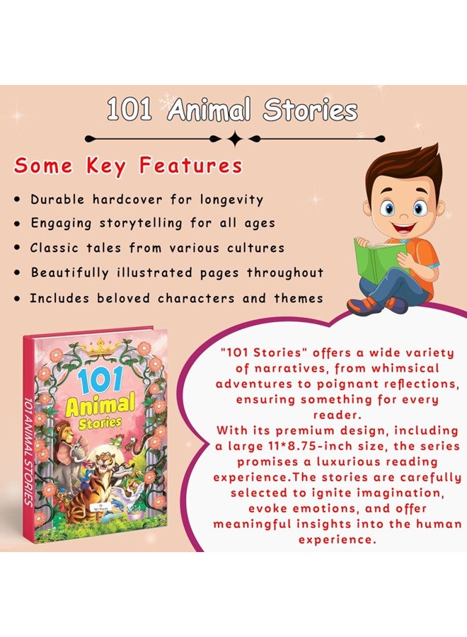 We Happy 101 Animal Stories for Kids, Padded Hardcover Story Book with Educational Tales, Moral Lessons and Colorful Illustrations – Perfect for Gifting, Bedtime and Classroom Reading - Image 5