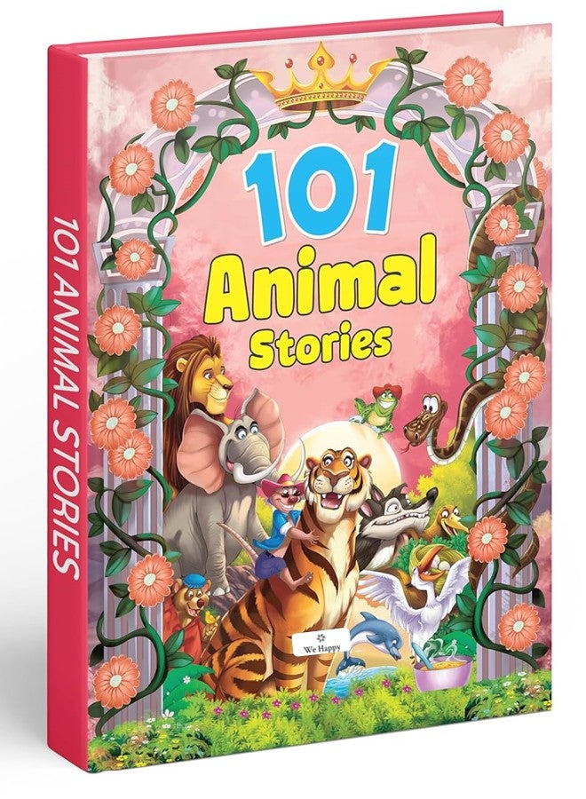 We Happy 101 Animal Stories for Kids, Padded Hardcover Story Book with Educational Tales, Moral Lessons and Colorful Illustrations – Perfect for Gifting, Bedtime and Classroom Reading - Image 1