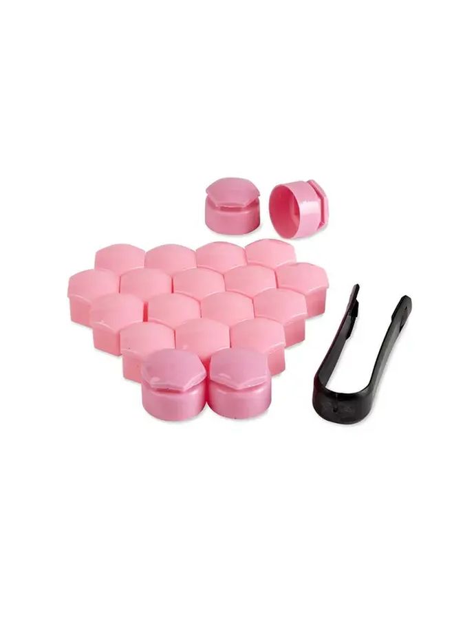Pink Alloy Wheel Nut Bolt Covers Universal Set For Any Car - Image 4