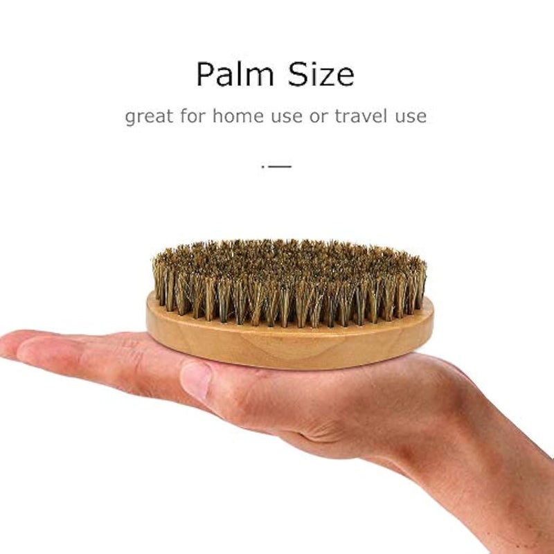 Anself Men's Beard Brush with Wooden Handle - Image 5