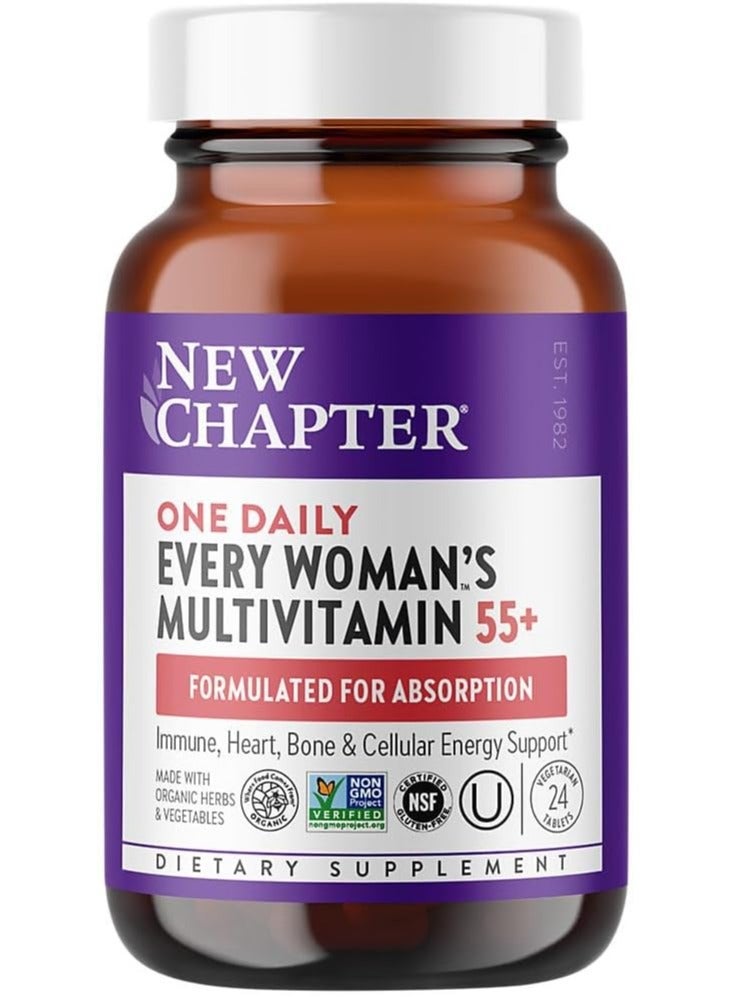 New Chapter Every Woman's One Daily Multivitamin 55+, 24 Vegetarian Tablets - Image 2