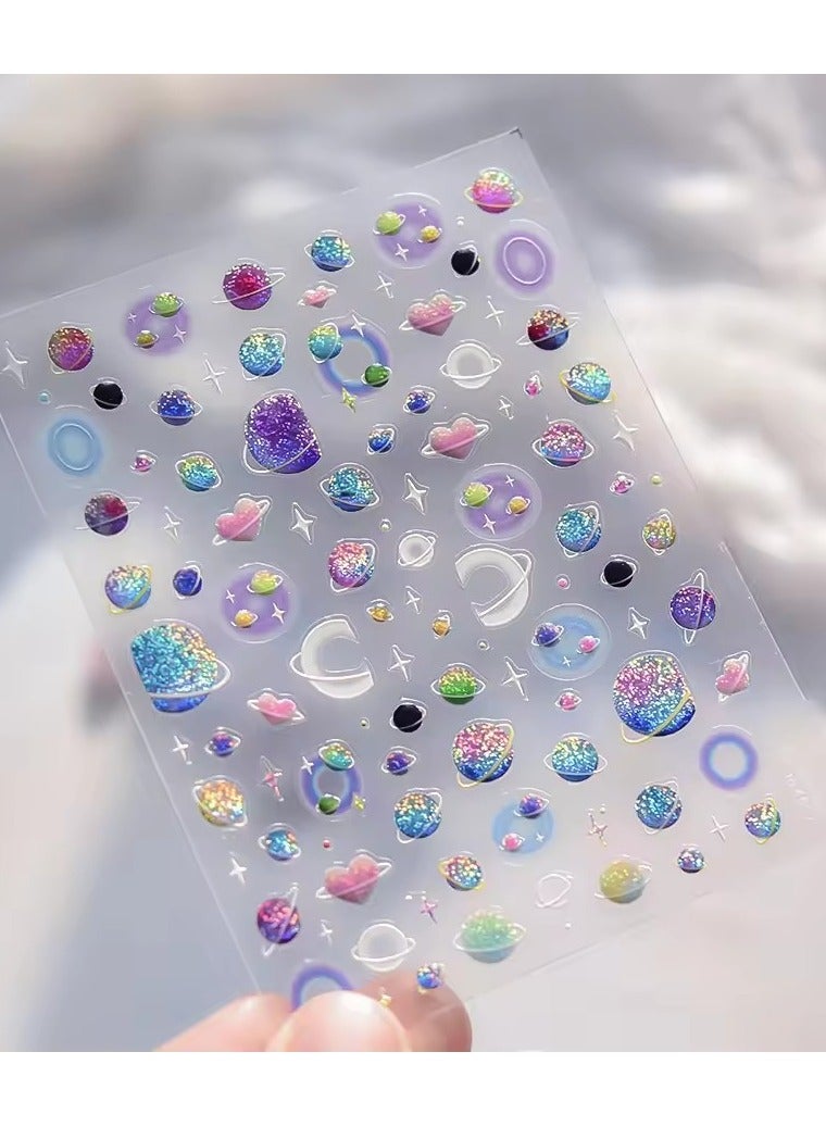 Goolsky Splendid Dreamy Planet High Quality Nail Art Stickers Fashion Decals Art Idea Decoration Accessories T-4596 - Image 2
