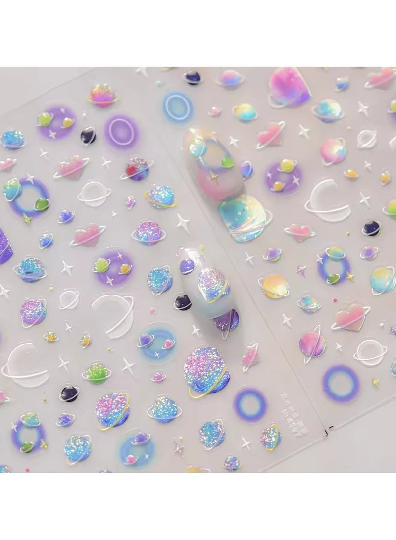 Goolsky Splendid Dreamy Planet High Quality Nail Art Stickers Fashion Decals Art Idea Decoration Accessories T-4596 - Image 1