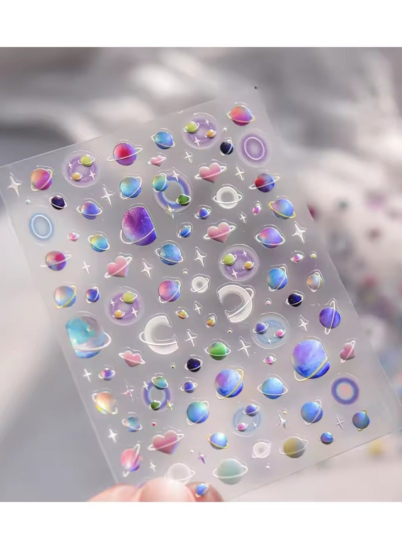Goolsky Splendid Dreamy Planet High Quality Nail Art Stickers Fashion Decals Art Idea Decoration Accessories T-4596 - Image 3