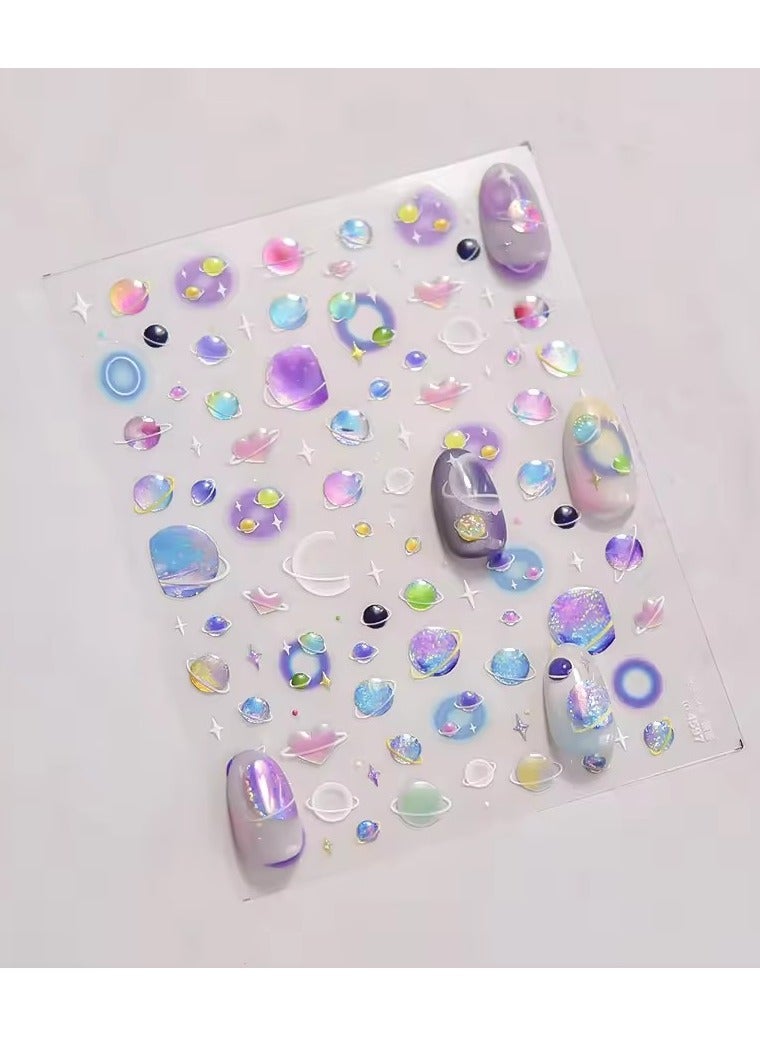 Goolsky Splendid Dreamy Planet High Quality Nail Art Stickers Fashion Decals Art Idea Decoration Accessories T-4596 - Image 4