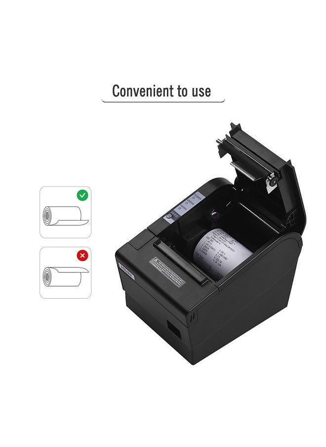 Generic - HOIN 80mm Thermal Receipt Printer with Auto Cutter USB Ethernet Interface Ticket Bill printing Compatible with ESC/POS Print Commands for Supermarket Store Home Business - Image 1