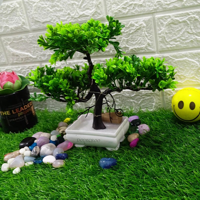 DODECROO ® Artificial Bonsai Plant with LED, 24cm | Decorate Your Space with Stunning Lifelike Greenery, Home Decoration Items for Living Room, Home, Office and Party (PrGreen) - Image 5