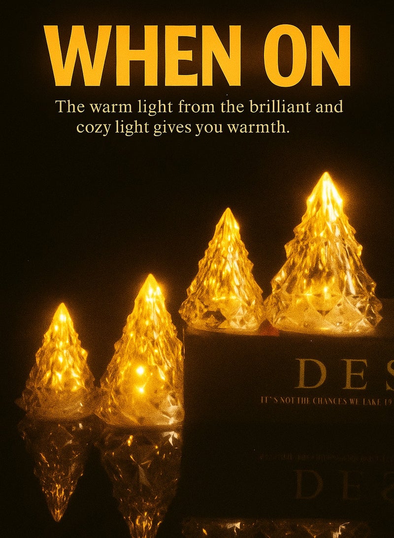 6pcs Christmas Tree LED Night Lights, Ice Mountain Decorative Lights for Christmas Decorations, Xmas Tree Decor & Home Ambient Lighting - Image 3