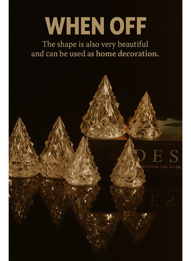 6pcs Christmas Tree LED Night Lights, Ice Mountain Decorative Lights for Christmas Decorations, Xmas Tree Decor & Home Ambient Lighting - Image 4