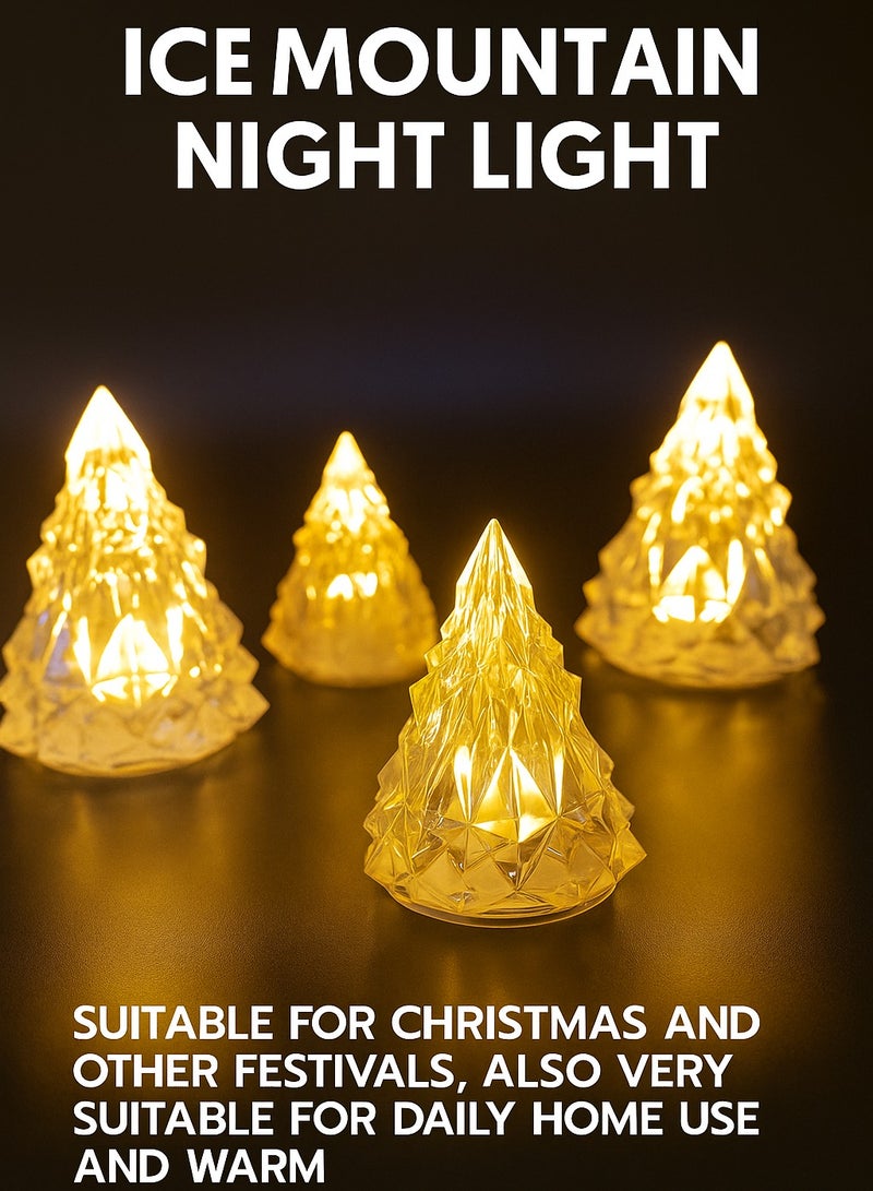 6pcs Christmas Tree LED Night Lights, Ice Mountain Decorative Lights for Christmas Decorations, Xmas Tree Decor & Home Ambient Lighting - Image 2