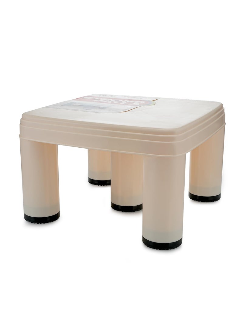 NAYASA Nayasa Strong Plastic Stool for Home | Anti Skid, Light Weight & Durable | Plastic Stool for Sitting | Sturdy & Portable Stool for Home | Ivory (517)  - Image 1