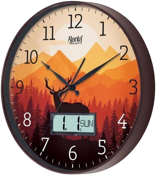 Ajanta 6097 Brown Designer Wall Clock | 36.7 cm Silent Sweep | Dome Glass | Premium Modern Home & Office Decor | 1-Year Warranty - Image 4