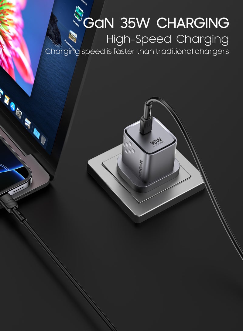 MOOGMAX 35W Type-C fast adapter type c. Powerful wall charger adapter with GEN heat-resistant technology. Portable and compact Type-C plug. charger type c compatible with iPhone, Samsung, Huawei, and several other devices. type c adapter with over-voltage protection. MoogMax adaptor type c. - Image 5