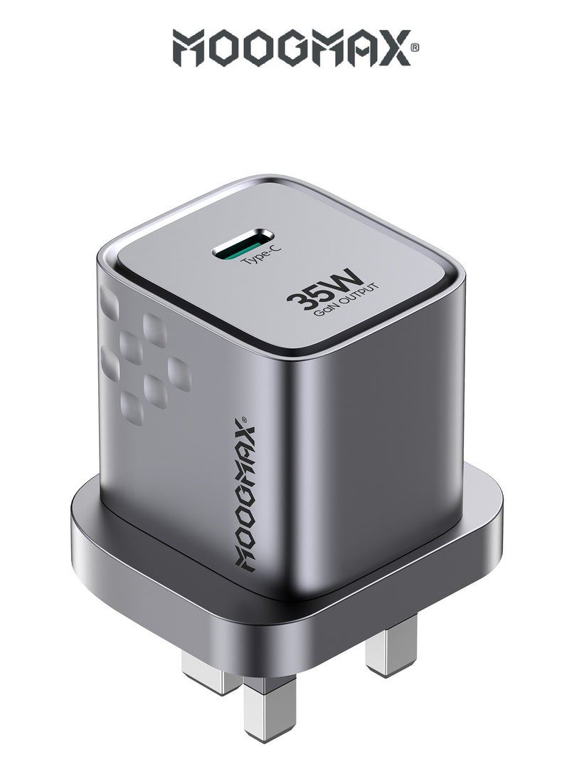 MOOGMAX 35W Type-C fast adapter type c. Powerful wall charger adapter with GEN heat-resistant technology. Portable and compact Type-C plug. charger type c compatible with iPhone, Samsung, Huawei, and several other devices. type c adapter with over-voltage protection. MoogMax adaptor type c. - Image 1