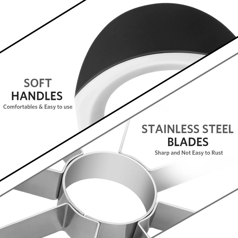 Asdirne Apple Slicer & Corer Set, Apple Cutter and Fruit Slicer with Sharp Stainless Steel Blades and Ergonomic Non-Slip Handles, Ideal for Cutting a Wide Range of Fruits, Black - Image 4