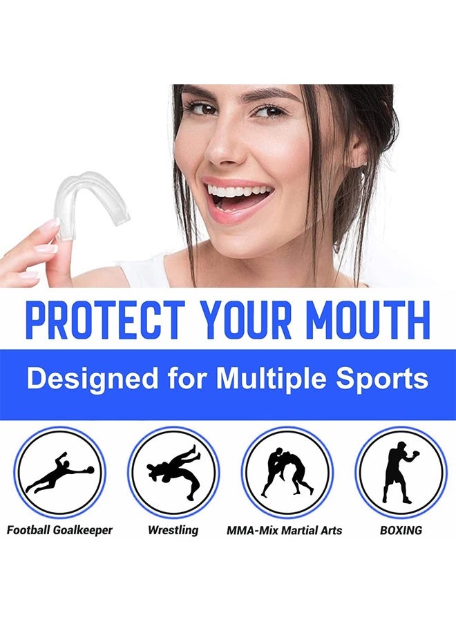 3 Pack Mouth Guard for Sports with Storage Box Youth Mouth Guard Football Silicone Mouthguard Boxing - Image 2