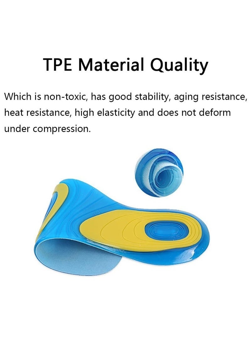 gogolove New Full Siz Insoles Women Relief Foot Pain Massage Insert, Shock Absorption Standing All Day, For Walking&running&hiking, Soft Gel Insoles Comfortable for Sneakers Work Boots (Blue) - Image 4