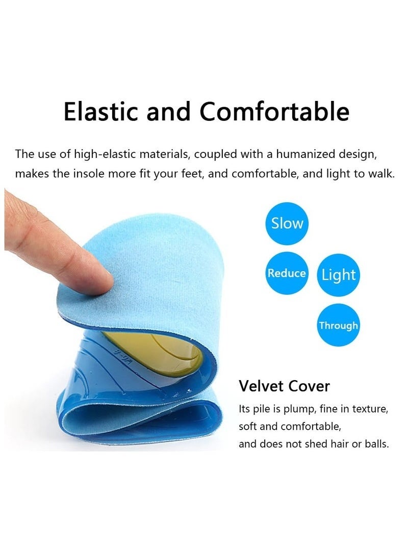 gogolove New Full Siz Insoles Women Relief Foot Pain Massage Insert, Shock Absorption Standing All Day, For Walking&running&hiking, Soft Gel Insoles Comfortable for Sneakers Work Boots (Blue) - Image 5