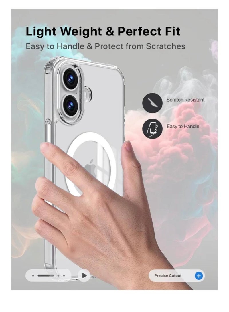 مجموعة الحماية 3 في 1 لهاتف أبل ايفون 17 المكونة من كفر حماية يدعم ماج سيف، مضاد للأصفرار ، و شاشة حماية زجاج ضد الكسر والخدوش ، و حماية عدسة الكاميرا - Image 3