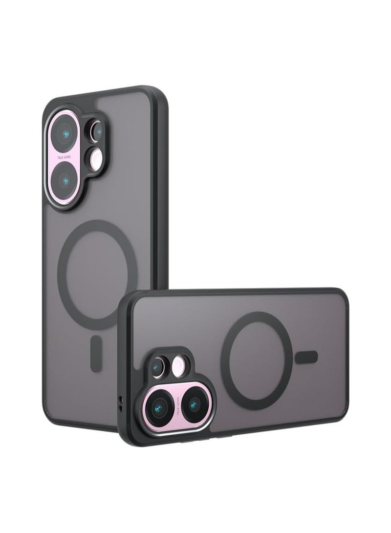 عام غطاء مغناطيسي متوافق مع هاتف Vivo S30 5G - مصنوع من مادة TPU عالية الجودة مع وسادات هوائية في جميع الزوايا، غطاء مقاوم للصدمات والسقوط مع دعم الشحن اللاسلكي - Image 1