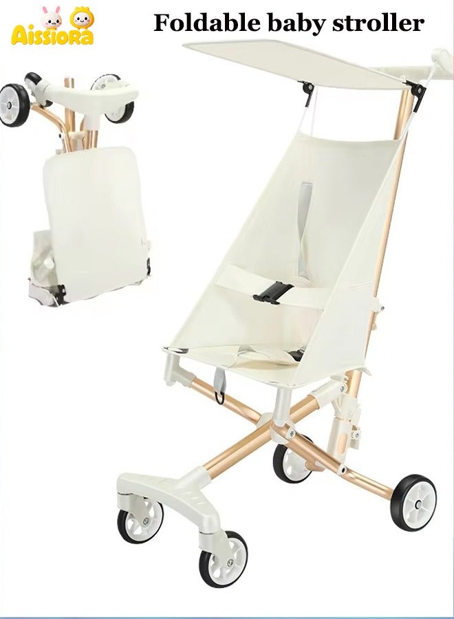 Aissiora Children Lightweight Travel Stroller with Smoothest Ride,Aluminum Frame Fold Compact Toddler Stroller and Baby Stroller, Convenient One-hand Fold  - Image 1