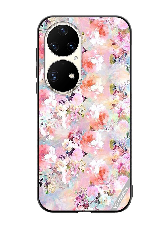 VR CREATIVE Protective Case Cover For Huawei P50 Pro Flower Design Multicolour - Image 1