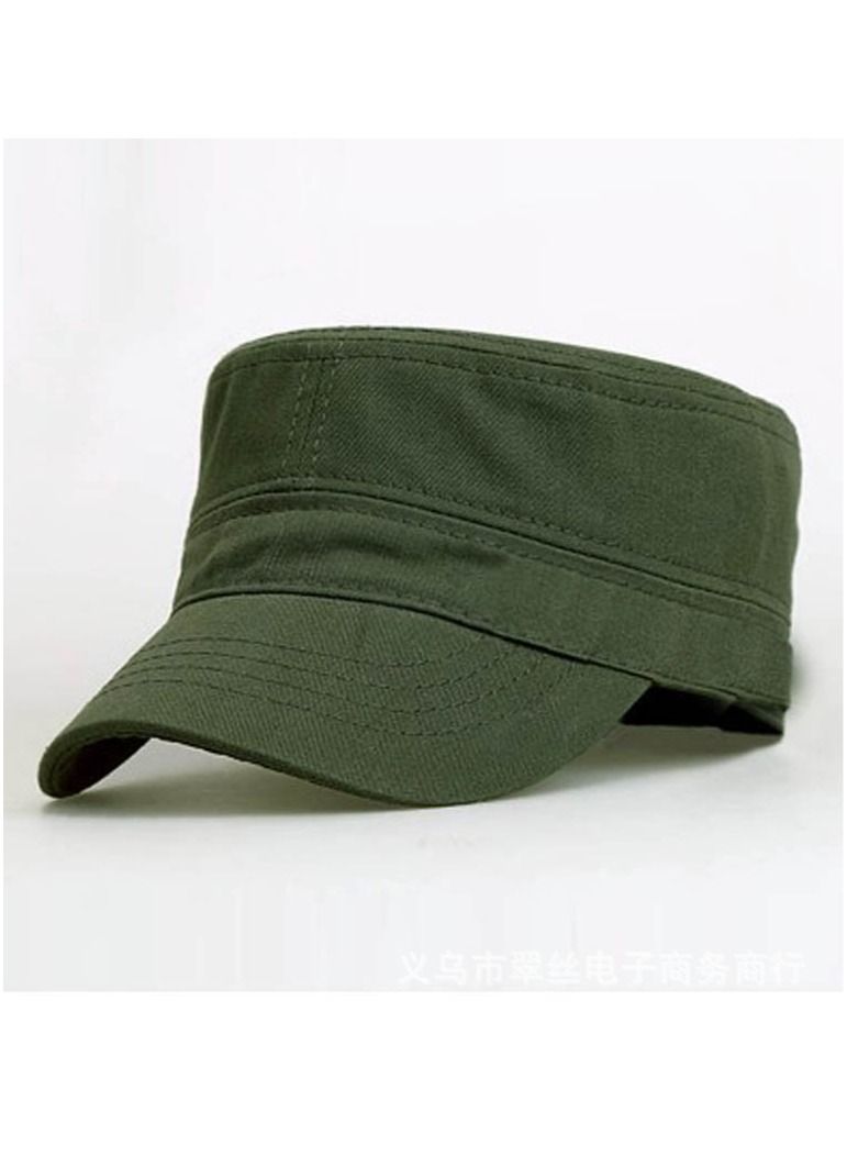 Loquat Men's Outdoor Camouflage Flat Top Hat Army Green 