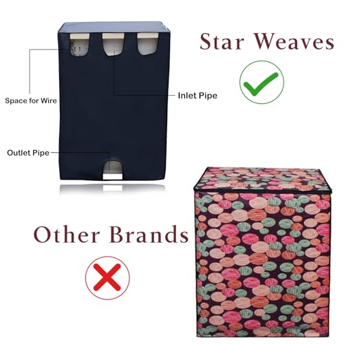 Star Weaves Washing Machine Cover Compatible for Front Load LG FH0B8NDL22 6kg - Blue - FLBIMBL - Image 5