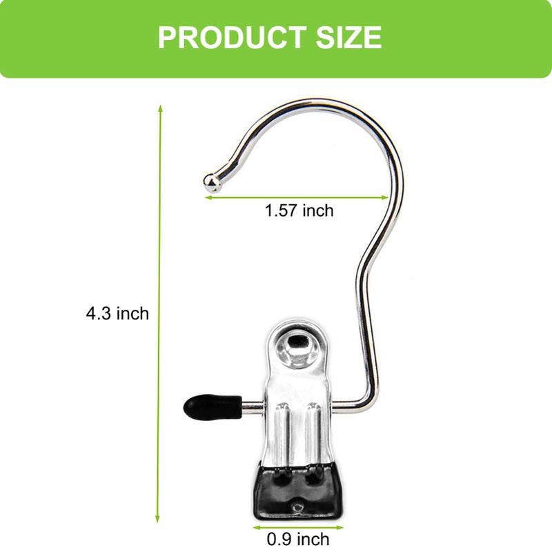 MECHEER Laundry Hooks Hanging Clips Clothes Pins Closet Hanger Organizer Clamps Socks Towel Clips Heavy Duty Clothespins Bulk Hanger Clips for Closet Travel Pants Socks Handbags, 30 Pack - Image 2