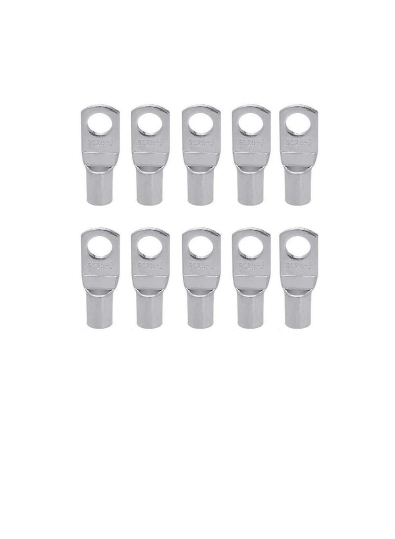 Copper Cable Lugs 10Pcs Set-Wire Terminals, Connector Cable lugs Ring Battery SC Terminals, for Marine, Solar, Automotive, Electric, Home Applications etc (Hole Size 8mm, Cable Size 50mm)  - Image 1