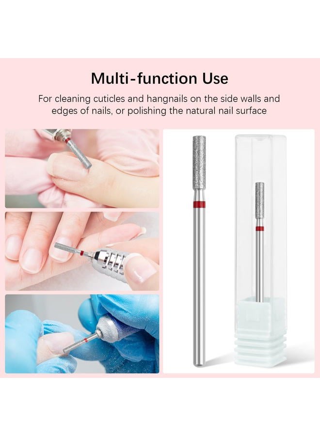 Rolybag Cuticle Nail Drill Bits Small Barrel Shape Cuticle Drill Bit Diamond Drill Bits 3/32” Professional Safety Cuticle Clean Drill for Electric Remove Cuticle Dead Skin Manicure Tools (Fine) - Image 5