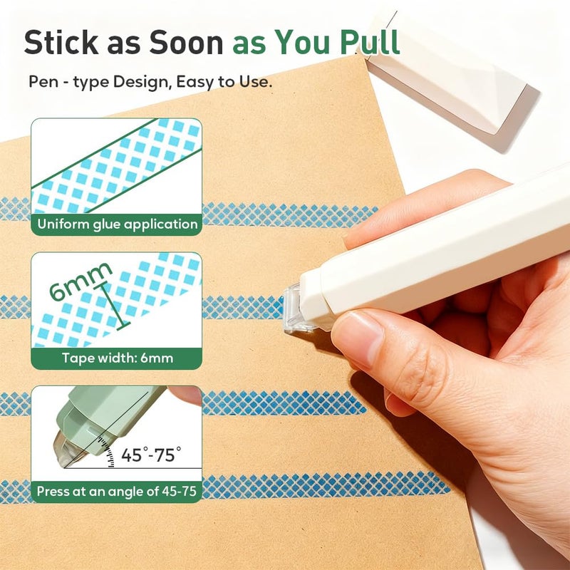 Double Sided Tape Roller Pen 4PC Purple for Scrapbooking Journaling Photo Mounting Crafts - Image 5