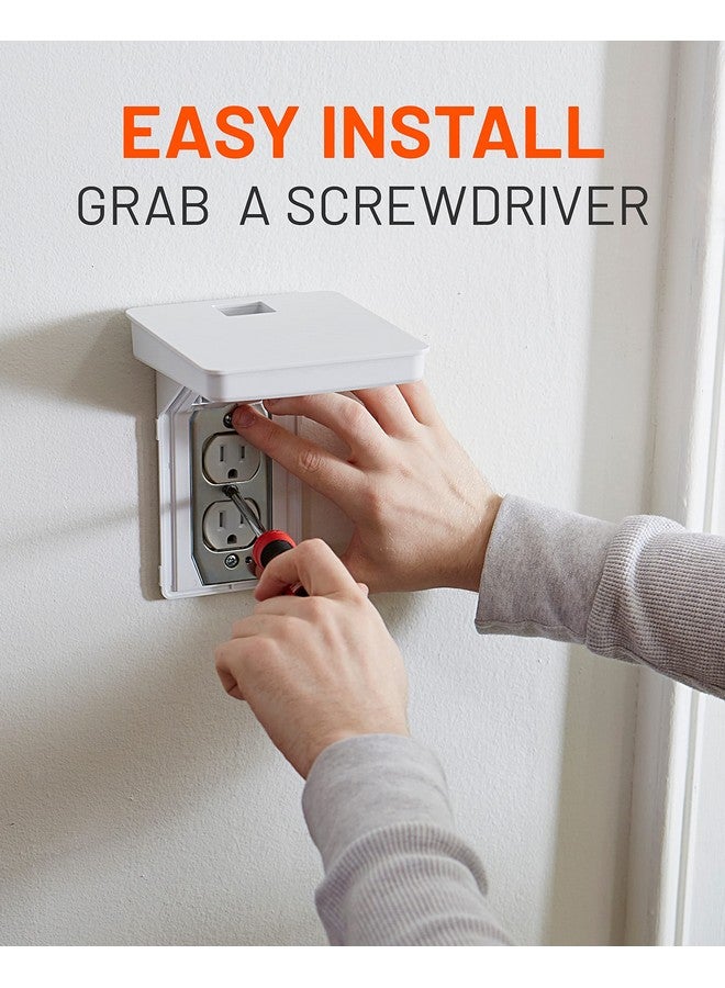 ECHOGEAR Outlet Shelf for Standard Outlets - Next-Gen Design with Built in-Cord Storage & Room for Bulky Plugs - Quick Install with Included Hardware - Image 5