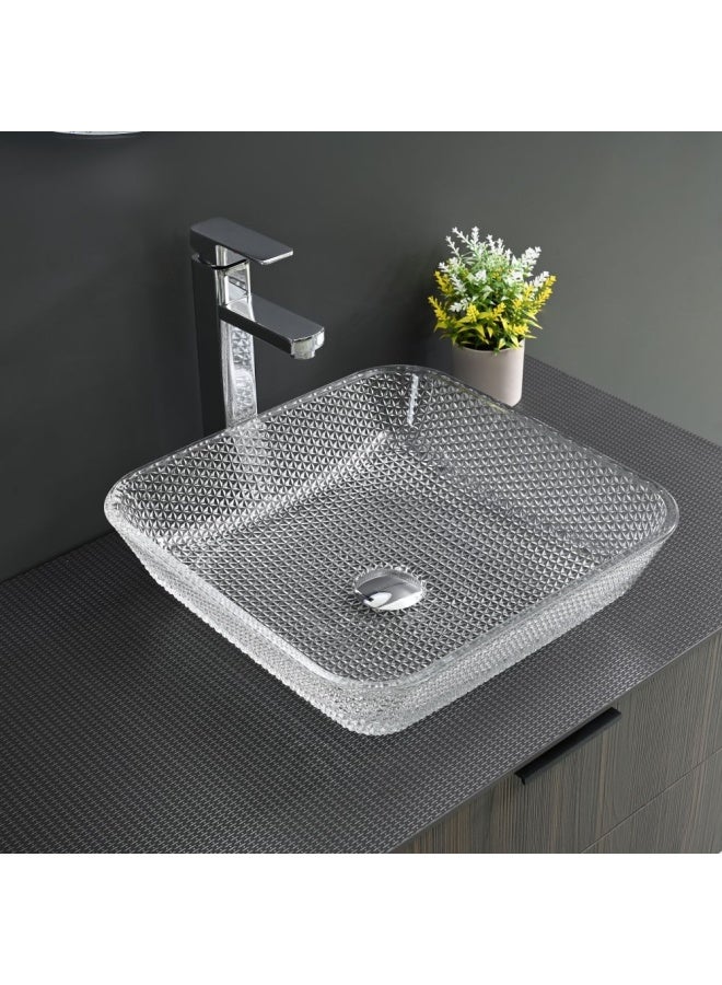 DANUBE HOME Milano Emerald Crystal Above Counter Basin Xh3001 Size 400*400*110Mm