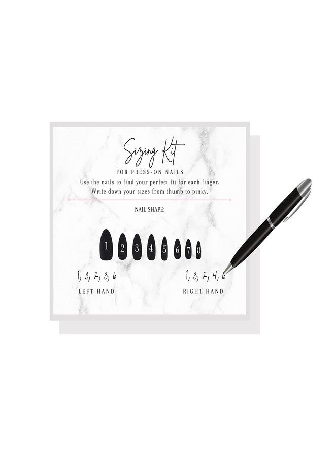 Lashicorn Press On Nail Sizing Card | 30 Pack | 5x7 inch Large Postcard |Press-On Nail Supplies | Press-On Nail Kit | Sizing Guide for Press-On Nails | Marble Design - Image 2