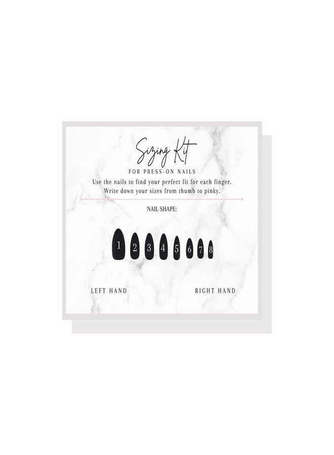 Lashicorn Press On Nail Sizing Card | 30 Pack | 5x7 inch Large Postcard |Press-On Nail Supplies | Press-On Nail Kit | Sizing Guide for Press-On Nails | Marble Design - Image 5