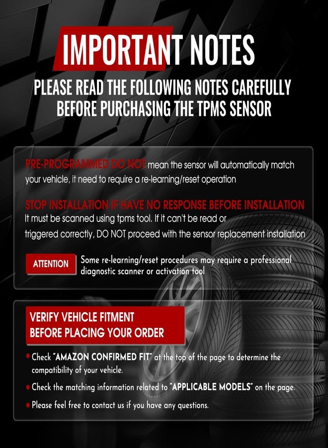 CARORAV TPMS Sensor, 4-Pack Tire Pressure Sensor Replacement for Chrysler Jeep Dodge Ram, 433MHz OE Replaces#56029398AB 68142397AA 68241067AA 68241067AB - Image 3