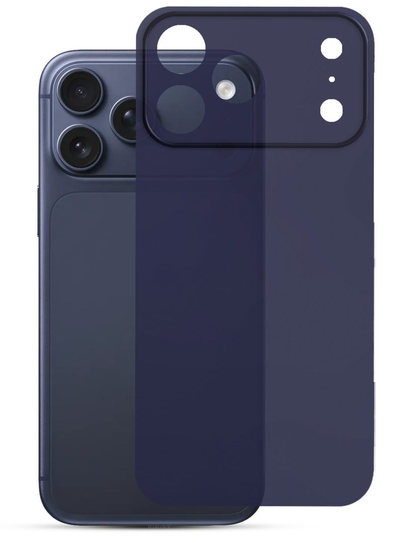 CATANES 2 Packs Air Skin  Case Cover for Apple iPhone 17 Pro  - Sturdy Back Cover - Durable Thin Case - Drop Protection Cover with 3D Screen Protector - Blue - Image 2