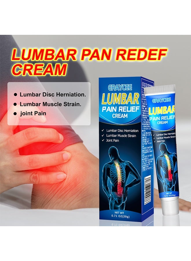ERAYCEE Lumbar Pain Relief Cream, Rheumatoid Arthritis Miracle Cream Joint Pain Cream Relieves Cervical Spondylosis, Pain Numbness Of Lumbar Spine, Knee Joint Topical Cream, External Muscle Joint Care Ointment, 20G - Image 3
