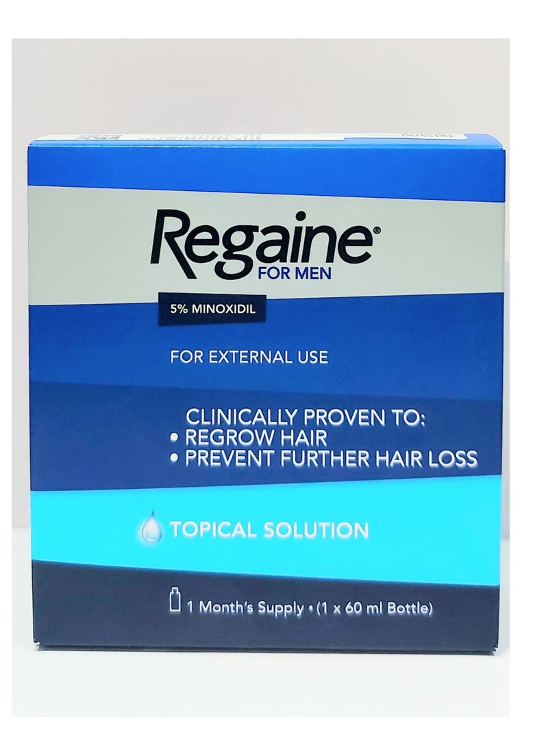 Regaine For Men 5% Minoxidil Topical Solution 60ml  - Image 1