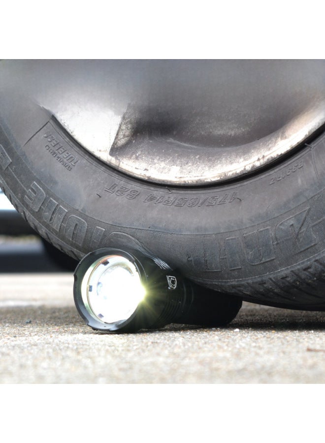 Strong Light Flashlight Rechargeable Super Bright Long-range Outdoor Home Lighting LED Waterproof Searchlight Zoom Mini-Product Specifications:Large Zoomable 18650 Lithium Battery, Two Batteries And - Image 4