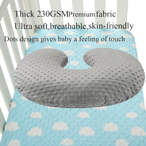 Bilokonda Dot Nursing Pillow Cover Set 2 Pack Nursing Pillow Slipcovers, Ultra Soft Compatible with Boppy Pillow,Standard Pillow for Baby Boy Girl Grey Navy - Image 5