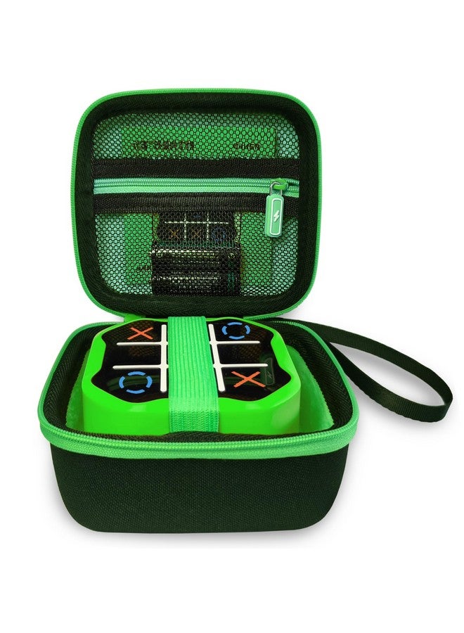 JCHPINE Hard Carrying Case for GiiKER Tic Tac Toe Bolt Game 3-in-1 Handheld Puzzle Game Console, Protective Storage Holder for GiiKER Tic Tac Toe Electronic Bolt Game Accessories (Only Case) (Green) - Image 1