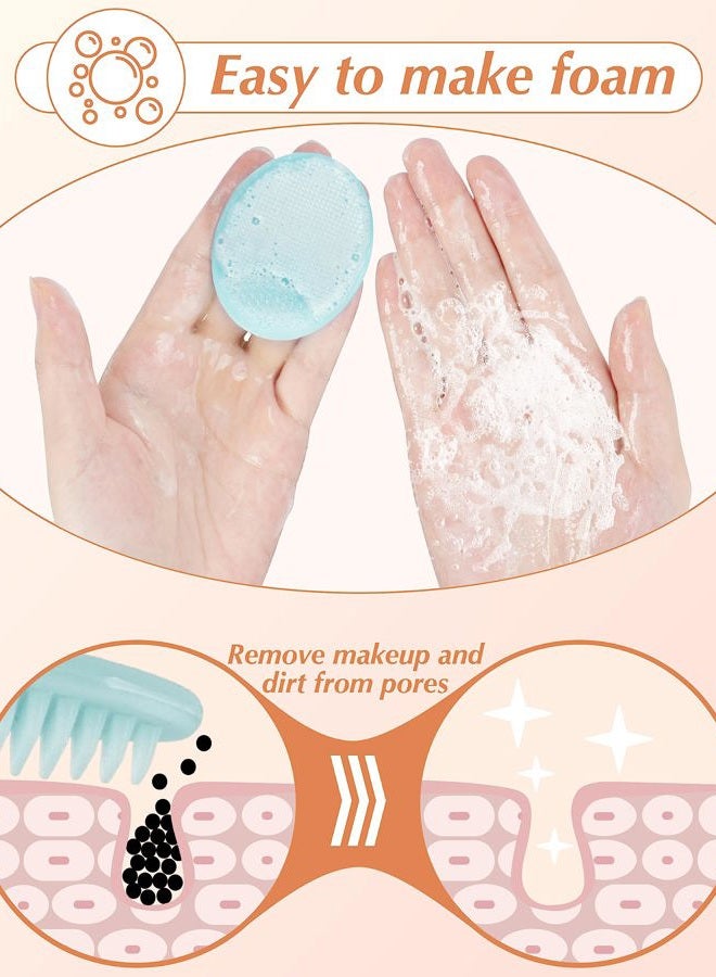 MoHern Face Scrubber, 8 PCS Silicone Face Scrubber Exfoliator for Women, Face Cleansing Brush Blackhead Acne Pore Pad for Deep Cleaning Skin Care - Image 3