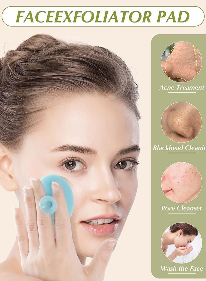 MoHern Face Scrubber, 8 PCS Silicone Face Scrubber Exfoliator for Women, Face Cleansing Brush Blackhead Acne Pore Pad for Deep Cleaning Skin Care - Image 4