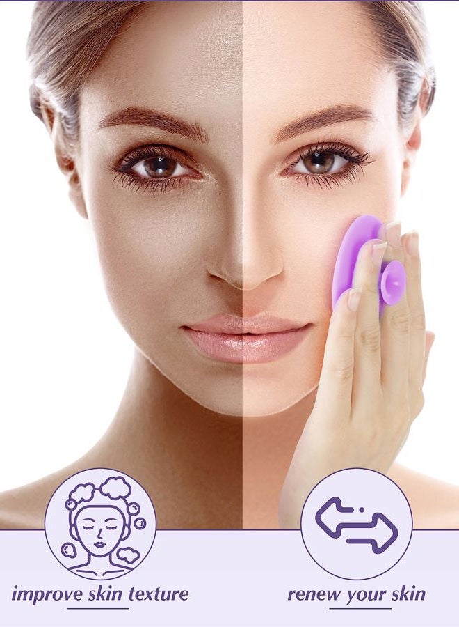 MoHern Face Scrubber, 8 PCS Silicone Face Scrubber Exfoliator for Women, Face Cleansing Brush Blackhead Acne Pore Pad for Deep Cleaning Skin Care - Image 5